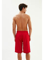 Dagi Red Long Straight Shorts