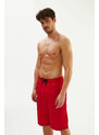 Dagi Red Long Straight Shorts