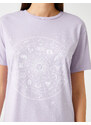 Koton Zodiac Printed T-Shirt Short Sleeved Crew Neck