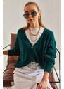 Bianco Lucci Women's Buttoned Knitwear Cardigan