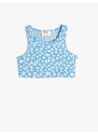 Koton Half Tank Tops, Sleeveless, Floral Slim Fit.