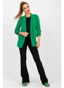 MladaModa Elegantní sako s nařasenými rukávy model 52014 tmavě zelené