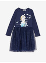 LC Waikiki Crew Neck Elsa Printed Long Sleeve Girls' Dress