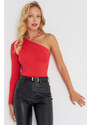 Cool & Sexy Women's Red Single Sleeve Blouse