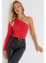 Cool & Sexy Women's Red Single Sleeve Blouse