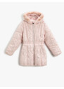 Koton Shimmer Long Down Jacket with Plush Lined.