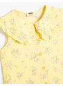 Koton Shirts are Sleeveless, Wide, Baby Collar Floral