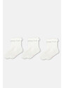 Dagi Ecru Girl 3-Piece Lace Socks