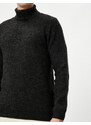 Koton Turtleneck Sweater Knitwear Long Sleeve Ribbed Textured