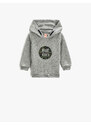 Koton Printed Hoodie Sweatshirt