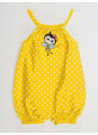 Denokids Bee Baby Girl Poplin Yellow Overalls