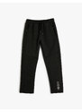 Koton Basic Sweatpants Print Detail Tied Waist Raised