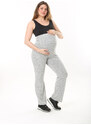 Şans Women's Plus Size Gray Tube Cuff Maternity Trousers