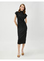 Koton Short Dress With a Stand Up Collar, Sleeveless