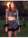 Koton Sequined Sequined Mini Skirt with Otrish Detail
