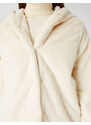 Koton Oversize plyšový krátký kabát s kapucí