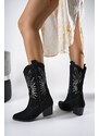 Riccon Rhifthil Women's Boots 00125001 Black Suede