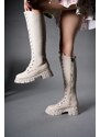 Riccon Ringneth Women's Boots 00121401 Beige Skin.