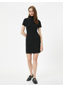 Koton Mini Dress Turtleneck Short Sleeve