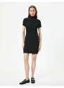 Koton Mini Dress Turtleneck Short Sleeve