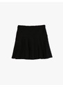 Koton Pleated Skirt Zippered Viscose