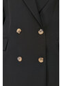 Trendyol Curve Black Oversize Lined Double Breasted Closure Woven Blazer Jacket