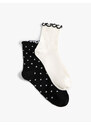Koton Polka Dot 2-Pack Socks Set with Frill Detailed