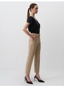 Jimmy Key Mink High Waist Belted Fabric Trousers