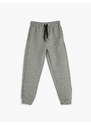 Koton Basic Jogger Sweatpants with Tie Waist, Pockets.