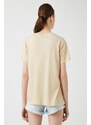 Koton Printed T-Shirt Crew Neck Short Sleeve Modal Blended