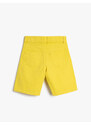 Koton Chino Shorts with Adjustable Elastic Waist Pockets Cotton