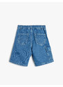 Koton Pocket Cotton Cargo Denim Shorts