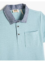 Koton Polo-Neck T-Shirt Short Sleeved One Pocket Detailed Cotton.