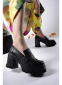 Riccon Syagroth Women's Loafer 0012506 Black Skin