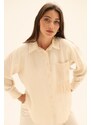 Laluvia Pocket Oversize Shirt Natural