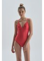 Dagi Red Lined Triangle Swimsuit