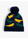 Koton Knitwear Beanie Dinosaur Patterned Pompom Detailed