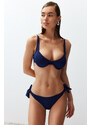 Trendyol Navy Blue Tied Brazilian Bikini Bottom