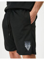 Koton Sports Shorts Geometric Printed Laced Waist Pocket Detailed