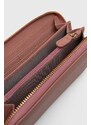 Kožená peněženka Geox D35K3H-00046 D.WALLET růžová barva