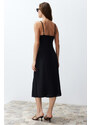 Trendyol Black A-line Midi Strap Woven Dress