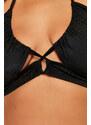 Trendyol Curve Black Tie Detailed Slimming Effect Bikini Top