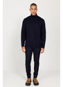 AC&Co / Altınyıldız Classics Men's Navy Blue Standard Fit Regular Cut Full Turtleneck Knitwear Sweater