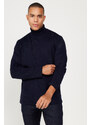 AC&Co / Altınyıldız Classics Men's Navy Blue Standard Fit Regular Cut Full Turtleneck Knitwear Sweater