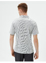 Koton Polo Neck T-Shirt Short Sleeve Button Detailed