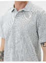 Koton Polo Neck T-Shirt Short Sleeve Button Detailed