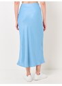 Jimmy Key Blue Normal Waist Satin Midi Skirt