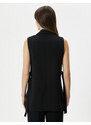 Koton Vest with Open Side Buttons Buckle Detail