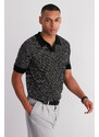 Trendyol Black Limited Edition Relaxed Short Sleeve Polo Neck Knitwear T-shirt