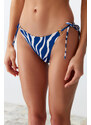 Trendyol Animal Patterned Regular Bikini Bottom with Accessories